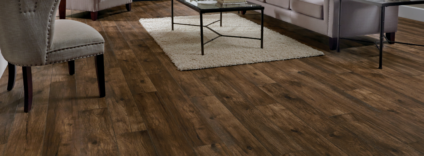 Solid Hardwood Flooring in Living Room